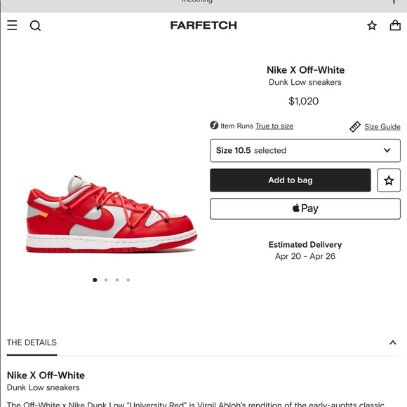 Nike offwhite dunks univeristy - Picture 9 of 13